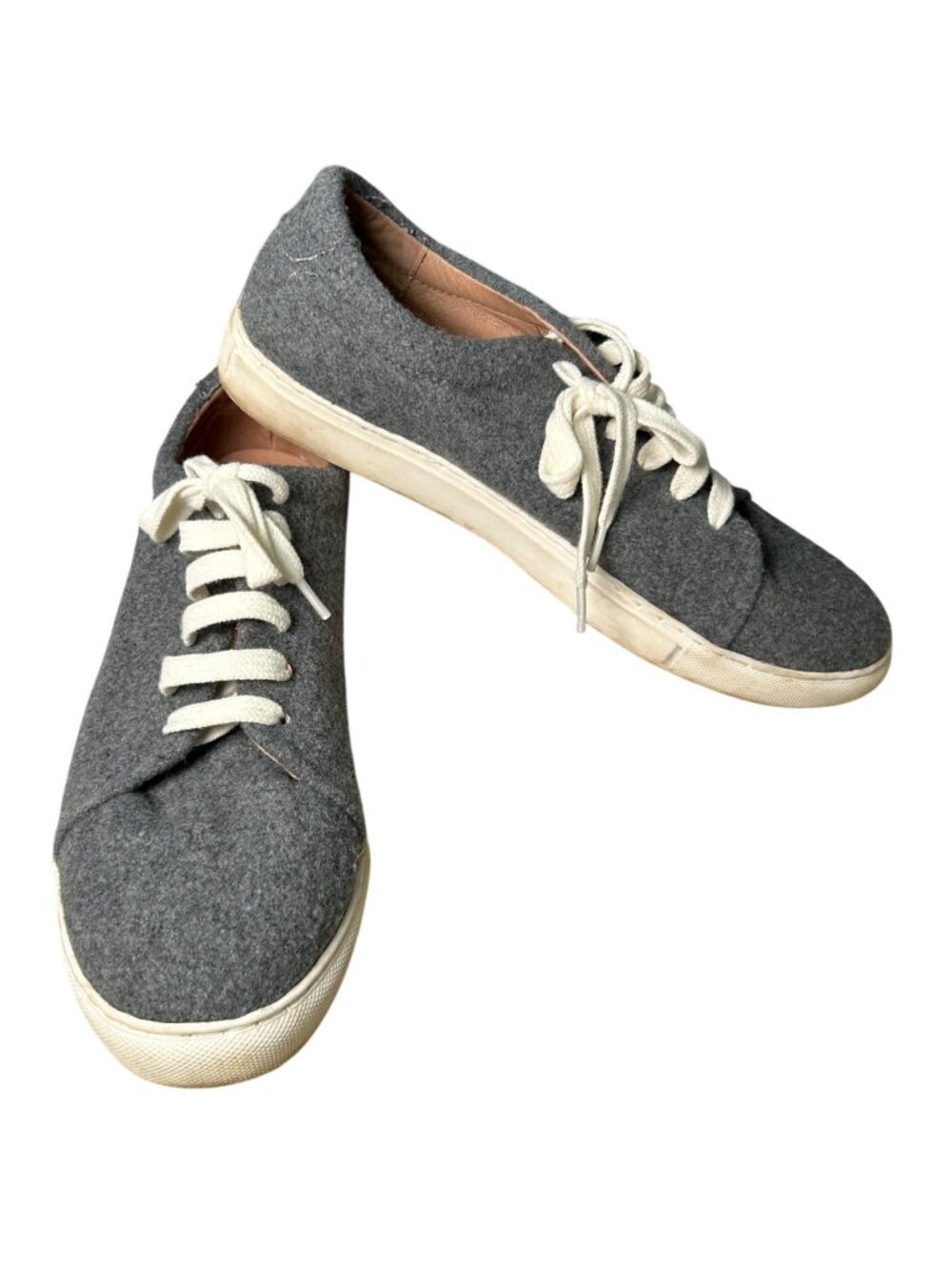 J Jill Wool Felt Sneakers Women's 9 Gray Casual Walking Minimalist Comfort